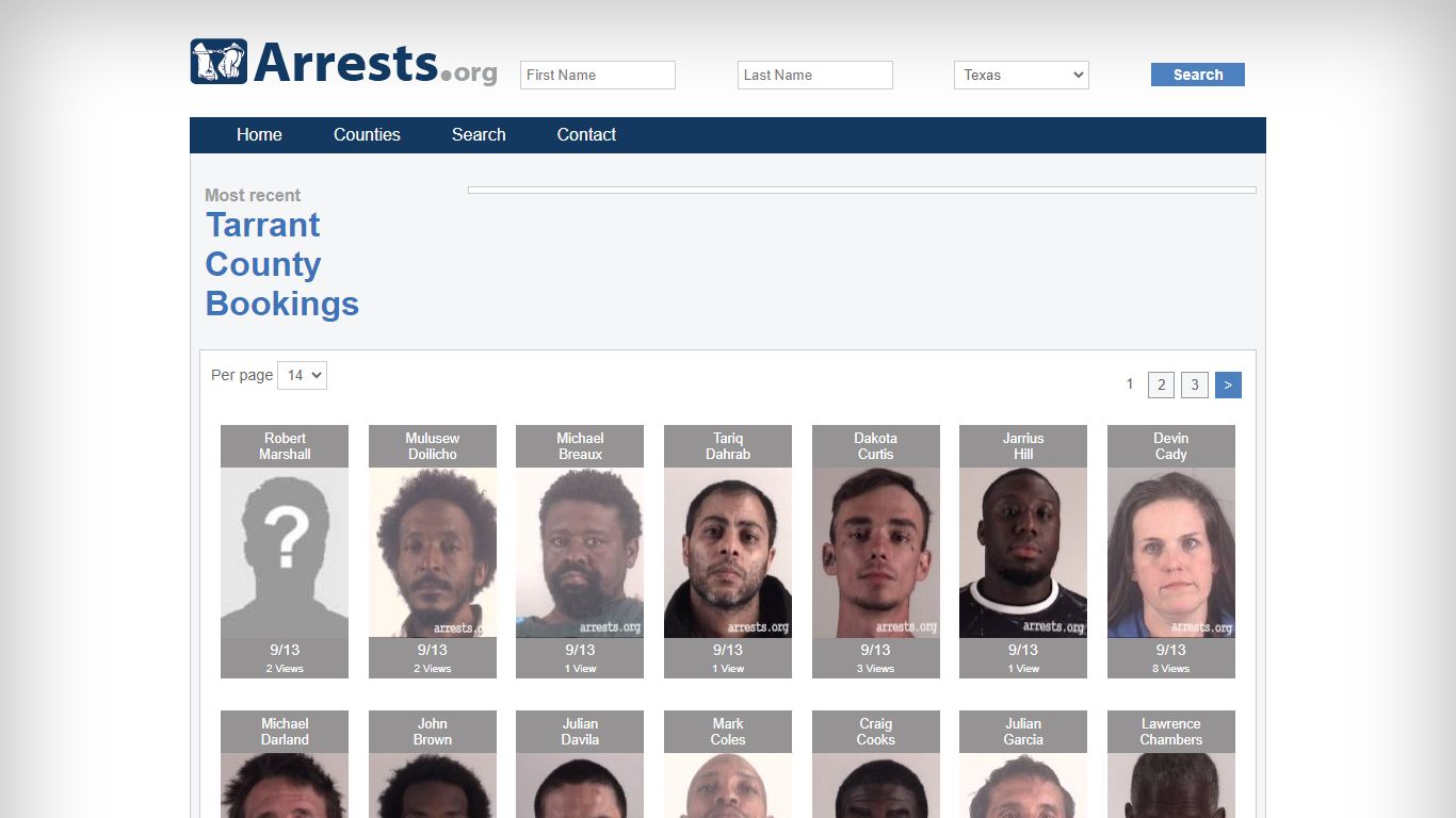 Tarrant County Arrests and Inmate Search